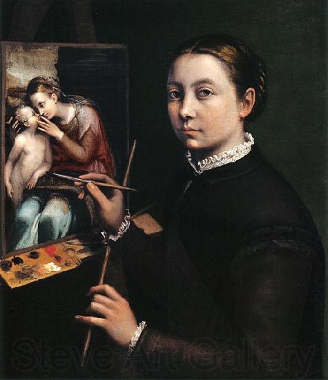 Sofonisba Anguissola Self-portrait at the easel. France oil painting art